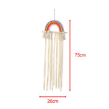 Macrame Hair Bow Holder for Girls Woven Hair Clips Organizer Wall Door Decors Style A