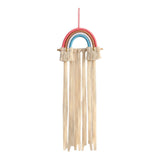 Macrame Hair Bow Holder for Girls Woven Hair Clips Organizer Wall Door Decors Style B