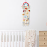Macrame Hair Bow Holder for Girls Woven Hair Clips Organizer Wall Door Decors Style B