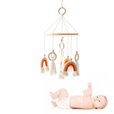 Crib Mobile Neutral Colorful Macrame Cot Mobile for Bedroom Infant Kids Room
