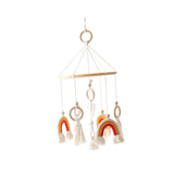 Crib Mobile Neutral Colorful Macrame Cot Mobile for Bedroom Infant Kids Room