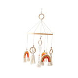 Crib Mobile Neutral Colorful Macrame Cot Mobile for Bedroom Infant Kids Room