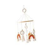 Crib Mobile Neutral Colorful Macrame Cot Mobile for Bedroom Infant Kids Room