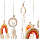 Crib Mobile Neutral Colorful Macrame Cot Mobile for Bedroom Infant Kids Room