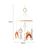 Crib Mobile Neutral Colorful Macrame Cot Mobile for Bedroom Infant Kids Room
