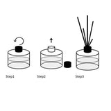 Maxbell 2x100x Reed Diffuser Sticks Fiber Reed Diffuser Sticks for Bedroom SPA Kitchen Black