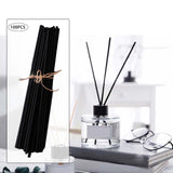Maxbell 2x100x Reed Diffuser Sticks Fiber Reed Diffuser Sticks for Bedroom SPA Kitchen Black