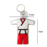 Maxbell 5xTaekwondo Keychain Metal Keyring Cute Bag Charms Key Holder Sports Keychains Red