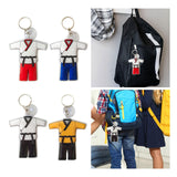 Maxbell 2xTaekwondo Keychain Metal Keyring Cute Bag Charms Key Holder Sports Keychains Red