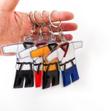 Maxbell 2xTaekwondo Keychain Metal Keyring Cute Bag Charms Key Holder Sports Keychains Red