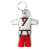 Maxbell 3xTaekwondo Keychain Metal Keyring Cute Bag Charms Key Holder Sports Keychains Red