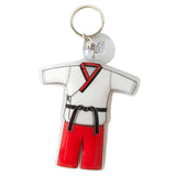Maxbell 3xTaekwondo Keychain Metal Keyring Cute Bag Charms Key Holder Sports Keychains Red