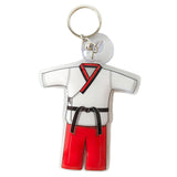 Maxbell 4xTaekwondo Keychain Metal Keyring Cute Bag Charms Key Holder Sports Keychains Red