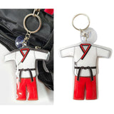 Maxbell 3xTaekwondo Keychain Metal Keyring Cute Bag Charms Key Holder Sports Keychains Red