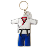 Maxbell 3xTaekwondo Keychain Metal Keyring Cute Bag Charms Key Holder Sports Keychains Blue