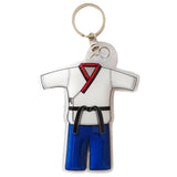Maxbell 3xTaekwondo Keychain Metal Keyring Cute Bag Charms Key Holder Sports Keychains Blue