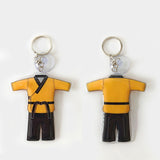 Maxbell 3xTaekwondo Keychain Metal Keyring Cute Bag Charms Key Holder Sports Keychains Yellow