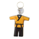 Maxbell 4xTaekwondo Keychain Metal Keyring Cute Bag Charms Key Holder Sports Keychains Yellow