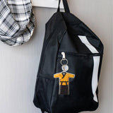 Maxbell 3xTaekwondo Keychain Metal Keyring Cute Bag Charms Key Holder Sports Keychains Yellow