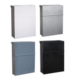 Maxbell Wall Mount Mailbox Galvanized Iron Postbox Vintage Style Lockable Letter Box White