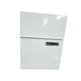 Maxbell Wall Mount Mailbox Galvanized Iron Postbox Vintage Style Lockable Letter Box White