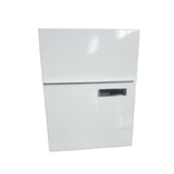 Maxbell Wall Mount Mailbox Galvanized Iron Postbox Vintage Style Lockable Letter Box White