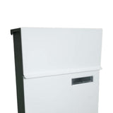 Maxbell Wall Mount Mailbox Galvanized Iron Postbox Vintage Style Lockable Letter Box White