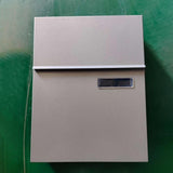 Maxbell Wall Mount Mailbox Galvanized Iron Postbox Vintage Style Lockable Letter Box Argent