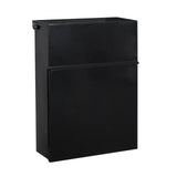 Maxbell Wall Mount Mailbox Galvanized Iron Postbox Vintage Style Lockable Letter Box Black