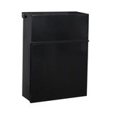 Maxbell Wall Mount Mailbox Galvanized Iron Postbox Vintage Style Lockable Letter Box Black