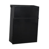 Maxbell Wall Mount Mailbox Galvanized Iron Postbox Vintage Style Lockable Letter Box Black