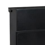 Maxbell Wall Mount Mailbox Galvanized Iron Postbox Vintage Style Lockable Letter Box Black
