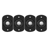 Maxbell 4x Caster Wheels Mini Swivel Wheels Swivel Pulley for Storage Box Trash Can Black