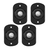 Maxbell 4x Caster Wheels Mini Swivel Wheels Swivel Pulley for Storage Box Trash Can Black