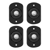 Maxbell 4x Caster Wheels Mini Swivel Wheels Swivel Pulley for Storage Box Trash Can Black