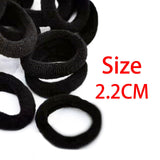 Maxbell 3x100 Pieces Black Hair Ties Hair Scrunchies Stretch No Damage Hair Bands