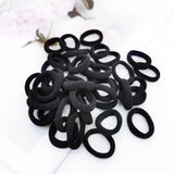 Maxbell 2x100 Pieces Black Hair Ties Hair Scrunchies Stretch No Damage Hair Bands