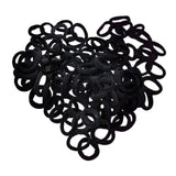 Maxbell 3x100 Pieces Black Hair Ties Hair Scrunchies Stretch No Damage Hair Bands