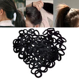 Maxbell 4x100 Pieces Black Hair Ties Hair Scrunchies Stretch No Damage Hair Bands
