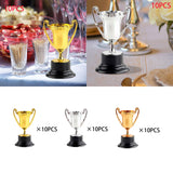 Maxbell 10Pcs Reward Prize Small Award Trophies for Competition Decorations Aureate