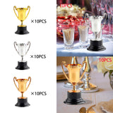 Maxbell 10Pcs Reward Prize Small Award Trophies for Competition Decorations Aureate