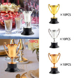 Maxbell 10Pcs Reward Prize Small Award Trophies for Competition Decorations Aureate