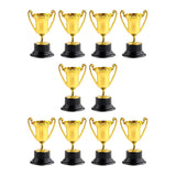 Maxbell 10Pcs Reward Prize Small Award Trophies for Competition Decorations Aureate