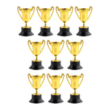 Maxbell 10Pcs Reward Prize Small Award Trophies for Competition Decorations Aureate