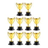 Maxbell 10Pcs Reward Prize Small Award Trophies for Competition Decorations Aureate