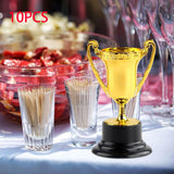 Maxbell 10Pcs Reward Prize Small Award Trophies for Competition Decorations Aureate