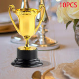 Maxbell 10Pcs Reward Prize Small Award Trophies for Competition Decorations Aureate