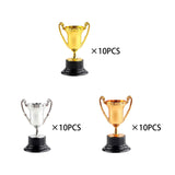 Maxbell 10Pcs Reward Prize Small Award Trophies for Competition Decorations Aureate