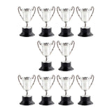 Maxbell 10Pcs Reward Prize Small Award Trophies for Competition Decorations Argent