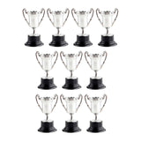 Maxbell 10Pcs Reward Prize Small Award Trophies for Competition Decorations Argent
